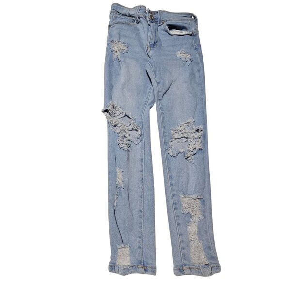 Wax Butt I Love You Jeans Womens Size 3 Skinny Low Rise Light Wash Denim Pants - Picture 2 of 7